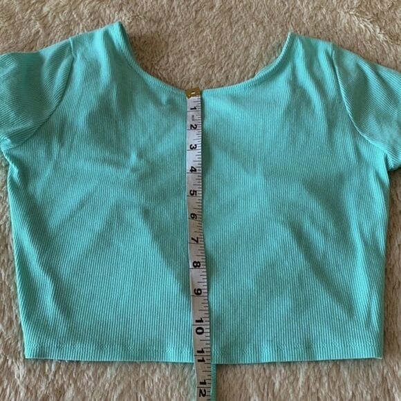 Wild fable light blue open back crop top - Picture 15 of 16